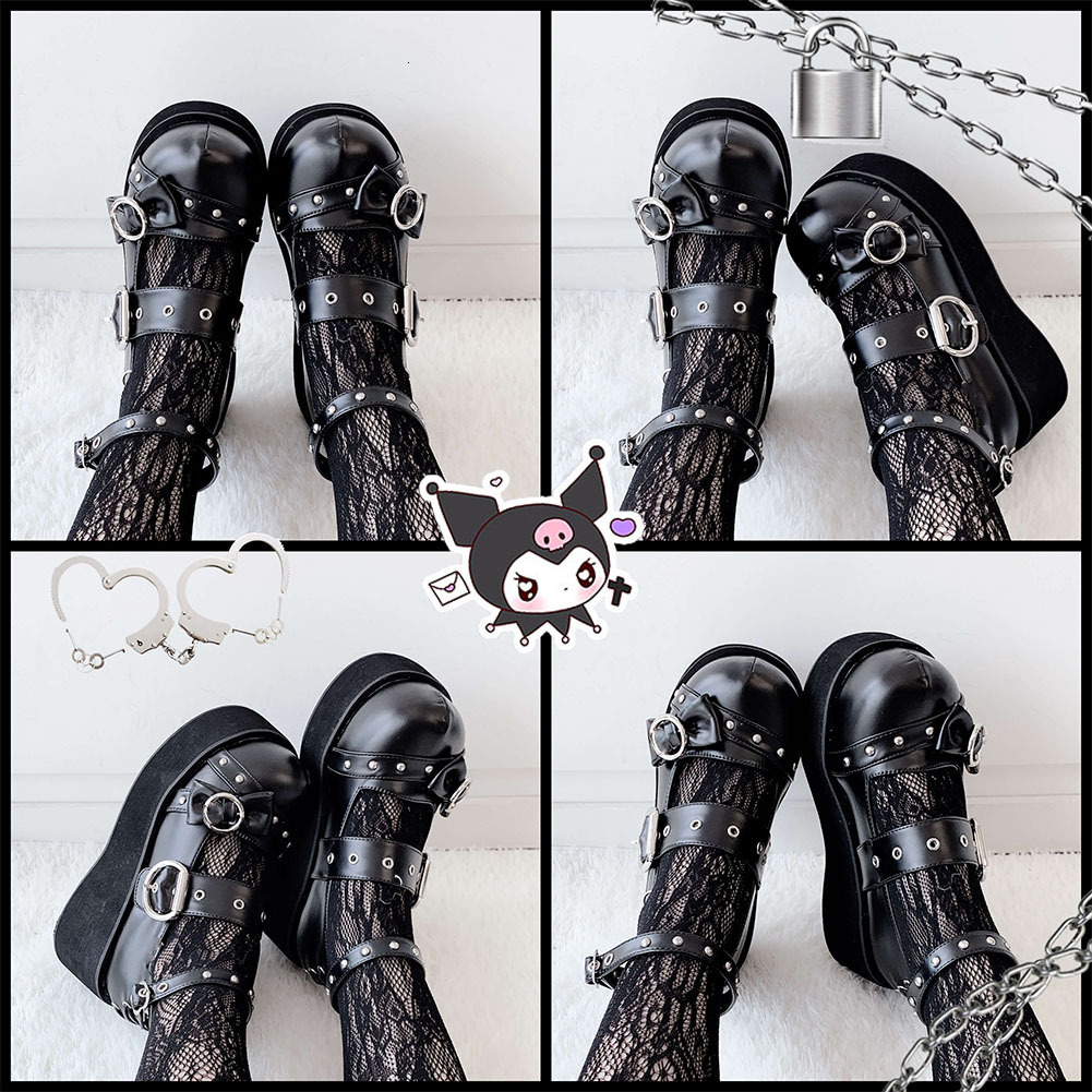 

dress shoes sapatos de salto alto feminino mary jane, tamanho grande, 35-43, novidade, festa, alto, laÃ§o, gÃ³tico, plataforma, lywr, Black