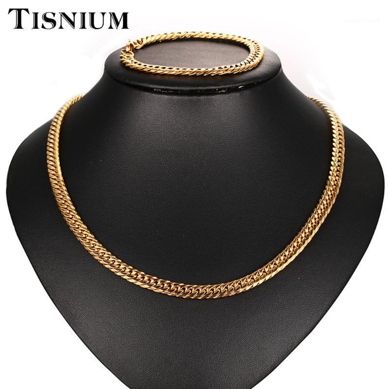 

Tisnium 7.5mm Cuban Link Chain Men's Necklace Bracelet Goth Aesthetic Stainless Steel Jewellery 2021 Wholesale Neck Pendants Chains