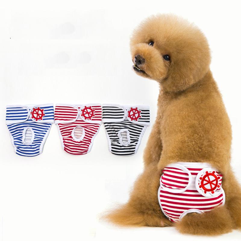 

Dog Apparel Soft Cotton Pants Washable Reusable Diaper For Dogs Sanitary Panty Small Clothes Pet Underwear Bragas Perro 10A