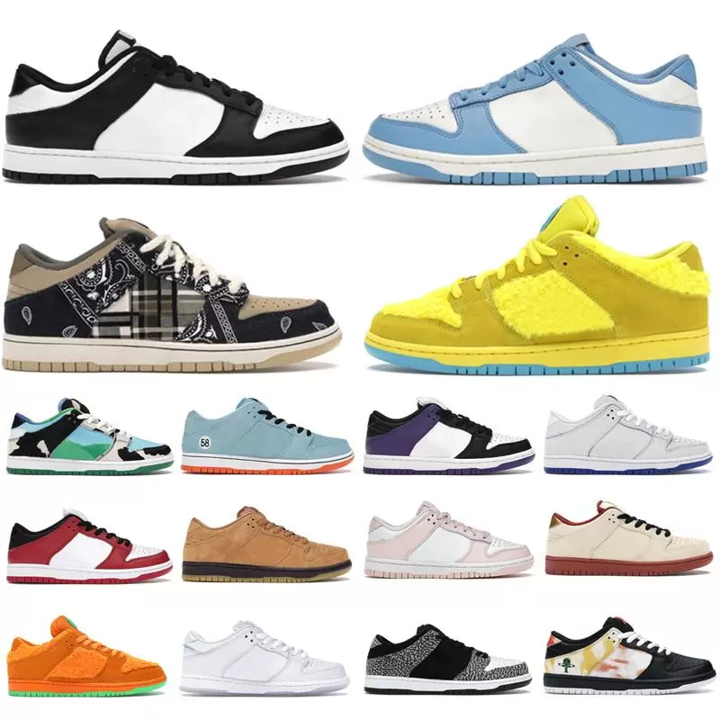 2022 hommes Chaussures pour femmes baskets bas blanc noir gris brouillard unc côte syracuse Michigan State Bordeaux Georgetown Trail Mens Trainer
