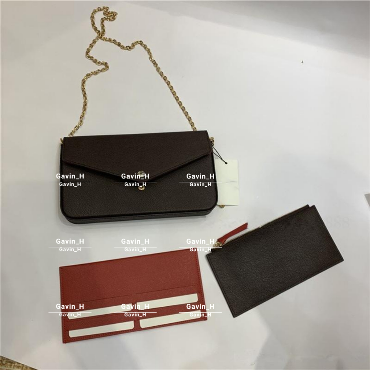 

3 pcs/set women Crossbody Purse Messenger bags favorite multi accessories Handbags Flowers shoulder lady Leather with box 61276, Receipt;not sold separately