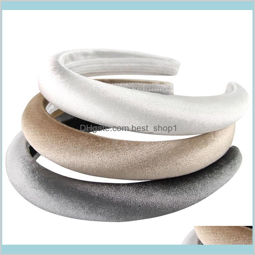 

Thick Sponge Velvet Hairbands Headbands For Women Girls Head Bands Headwear Fashion Hair Accessories Drop Baby Kids Maternity Ac Cpxst, Slivery;white