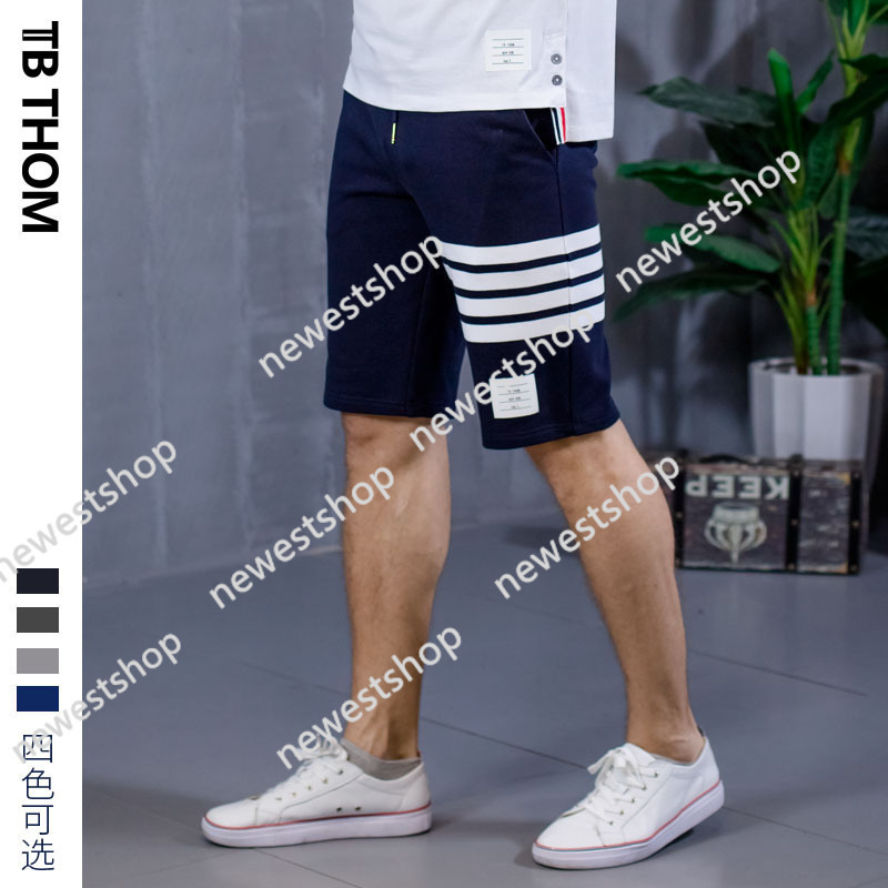 

Thom Men's Tb Dyed Casual Shorts with Four Stripe Pure Cotton Fashion Short Pants for Men Summer Sport Male, Dark gray