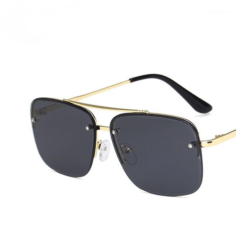 

Sunglasses Metal 2021 Ocean Lens Glasses Trend Trimmed Women