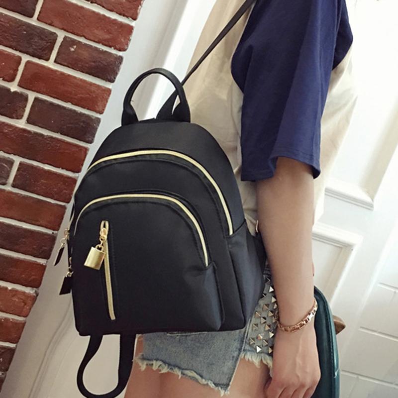 

Backpack Women Ladies Small Mini Fashion Oxford School Travel Shoulder Bag Black, Bk