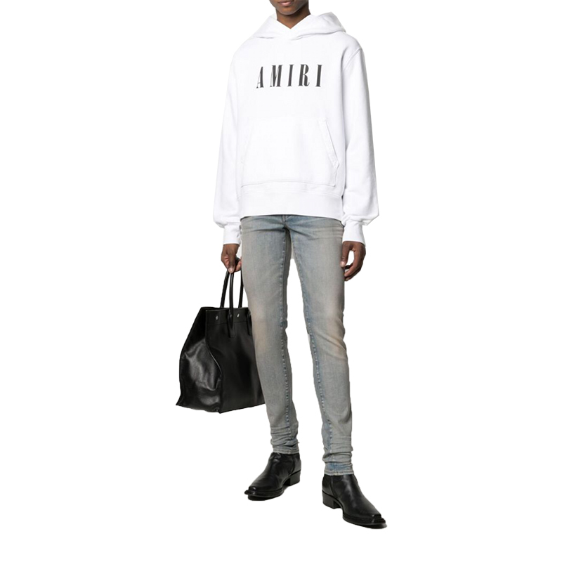

2021 Amir Chao brand 21ss amir basic cashew flower make old hole slim wash jeans men's and women's summer fog, Light blue