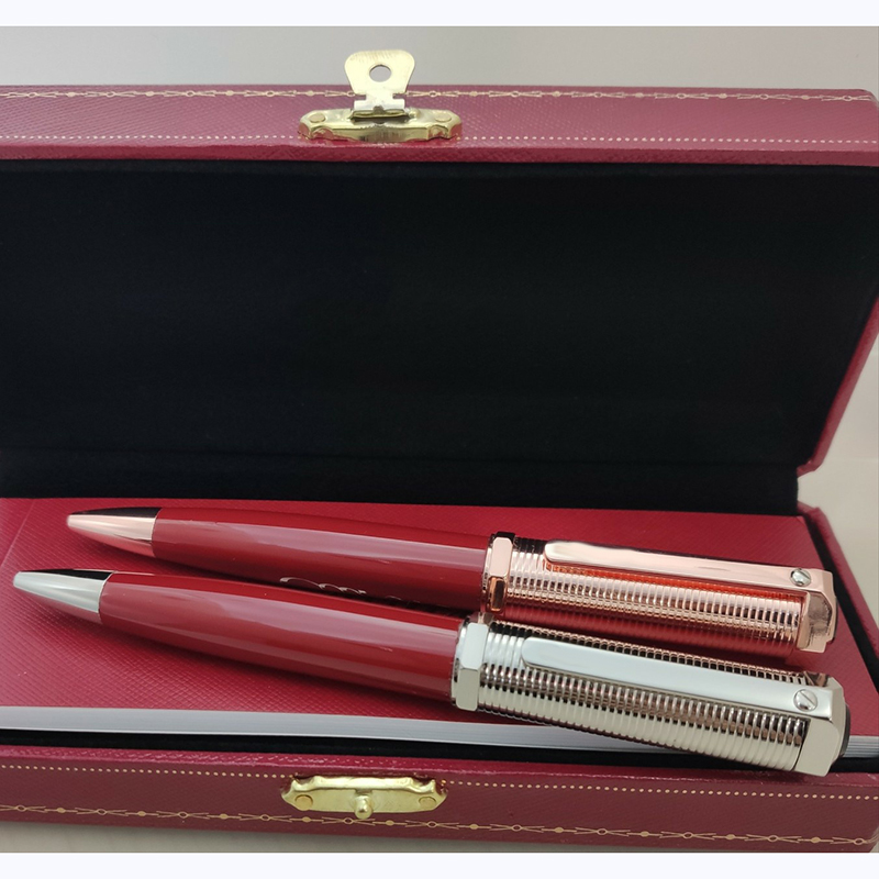 

2021 Luxury Pens High quality classic writing tools Concave Lattice Silver Pen Shape-Pen Cap Clip The Good Gift with box Good-pens French Brand, Choose options