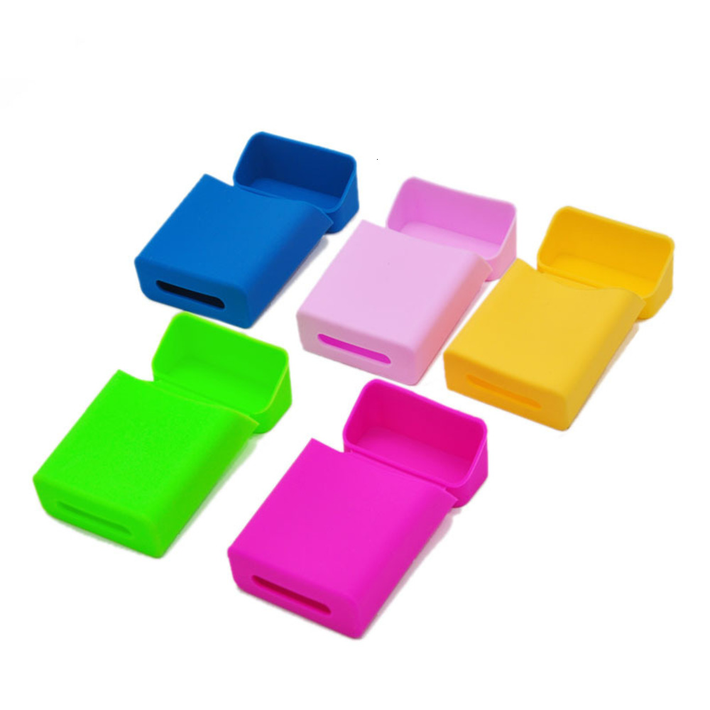 

Cigarette case selling cigarette square solid color silica gel storage box easy to use