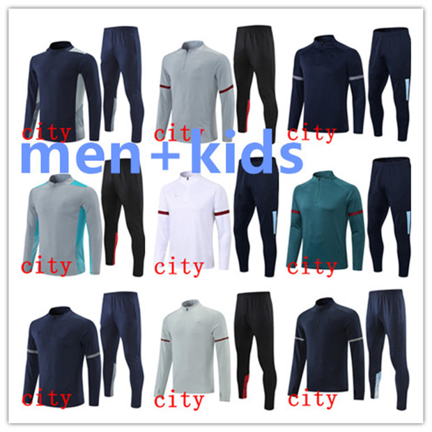 

men and kids 2021 2022 city tracksuit training suit soccer 21/22 man sports wear football set