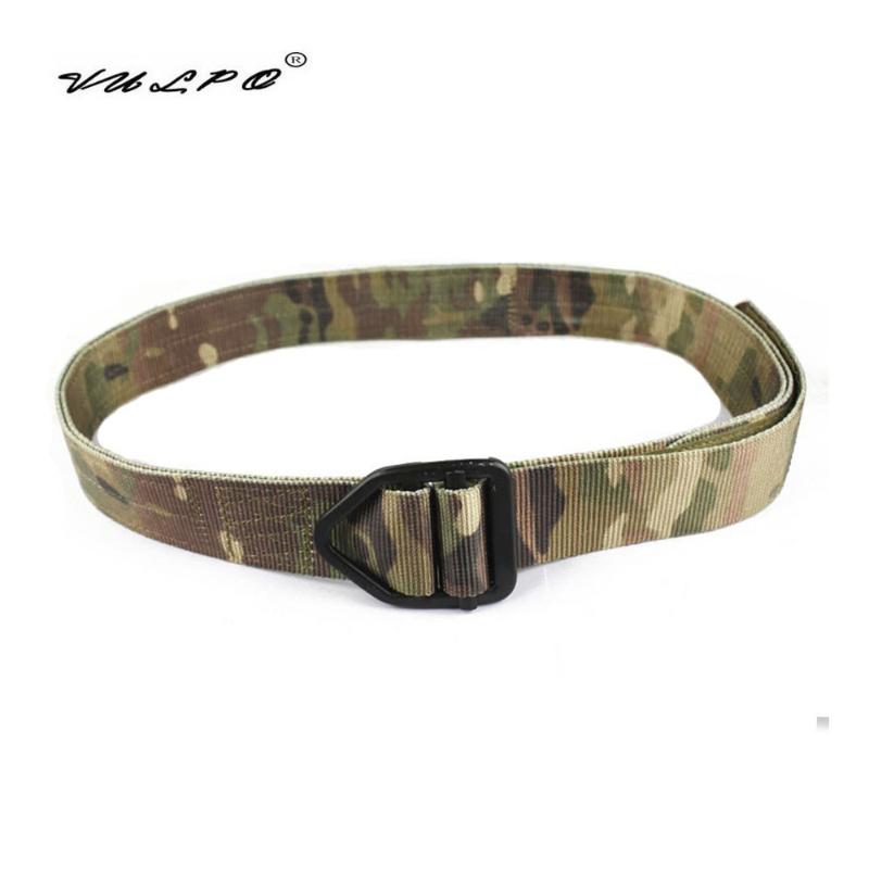 

Outdoor Tactical Adjustable Nylon Belt Mens Multicam Black Waist Support, Black;gray