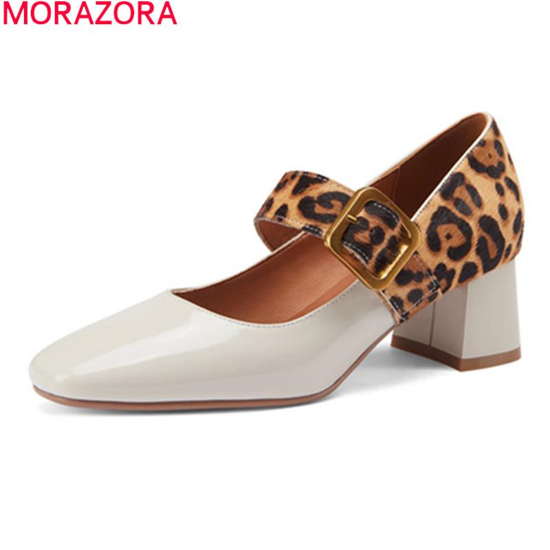 

Genuine Leather Shoes Women Fashion Mary Jane Ladies Single Spring Summer High Heels For Woman Dress, Black