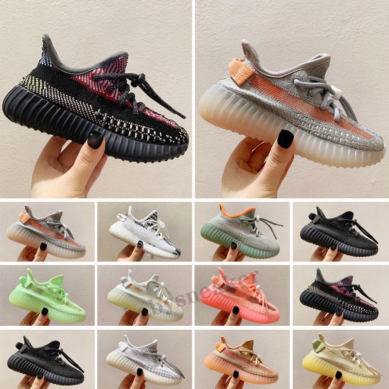 

Kids Children Running Shoes Youth Reflective Cream Hyper True Form Static 2.0 Infant Bred Beluga toddlers Kany Wave Runn Yhx yeezies yezzies, Photo color