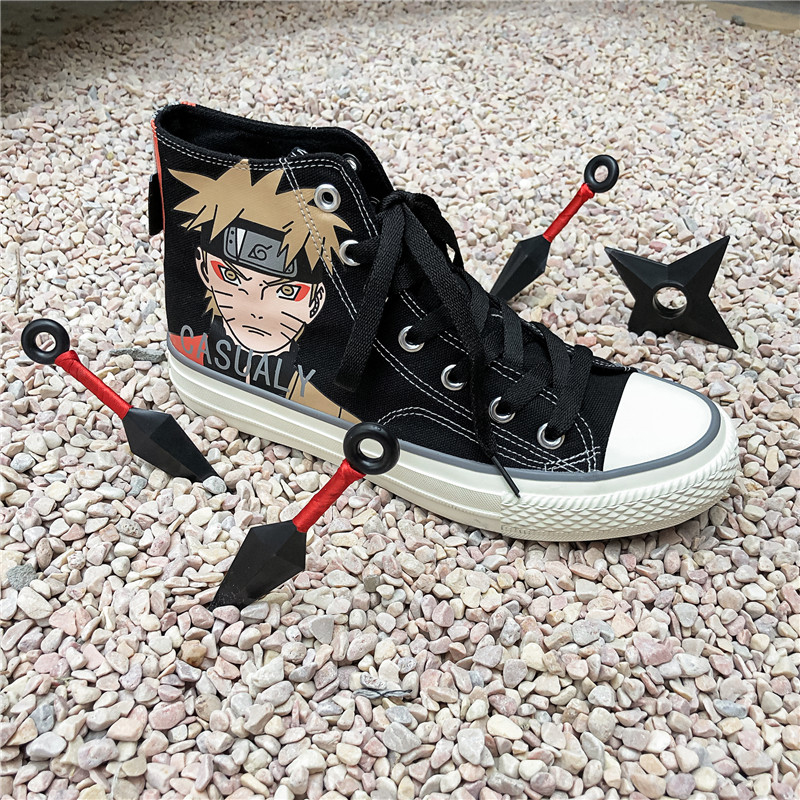 

Wholesale 2021 Fashion Running Shoes Sneaker Men Women Trainers High Cut Canvas Shoe Graffiti Black White Designer Sport Size 36-44 37-D39