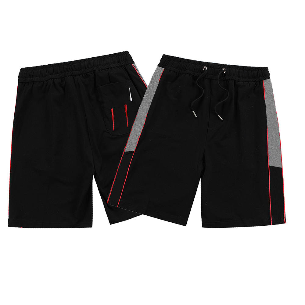 

2021 Man's Summer Shorts Mans Fashion Knee Length Short Comfortable Breathable Sports Loose Elastic Waist 2 Colors Size -2xl, Black