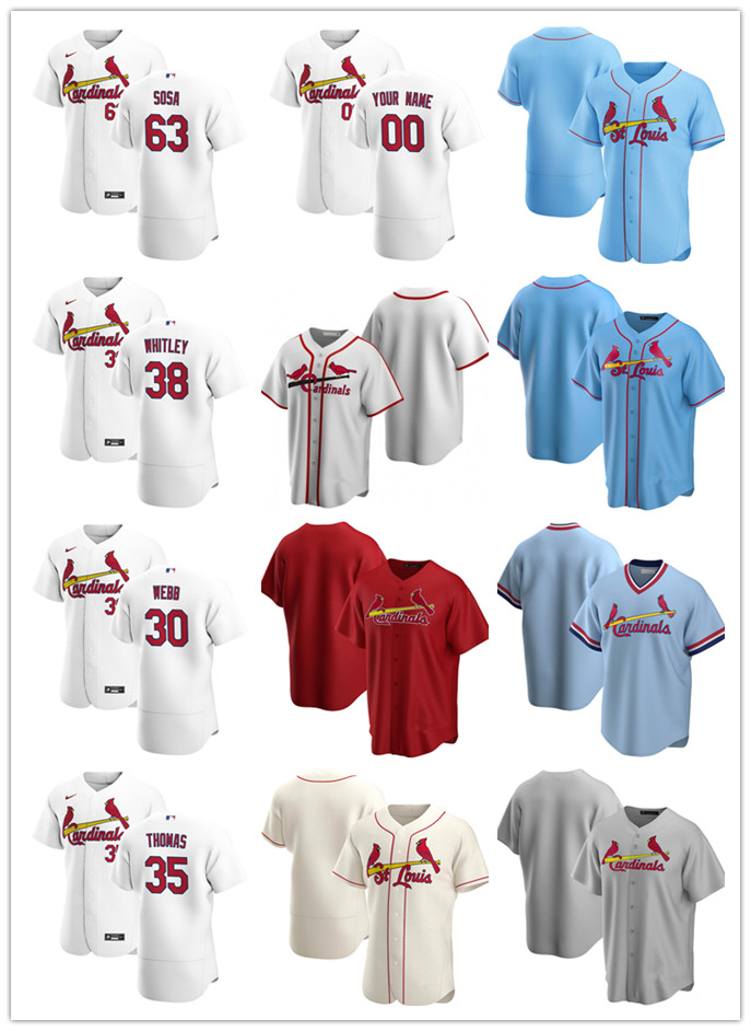 

Custom Jersey Mens St. Louis Cardinals 38 Kodi Whitley 30 Tyler Webb 35 Lane Thomas 63 Edmundo Sosa Baseball Jerseys, Blue;black