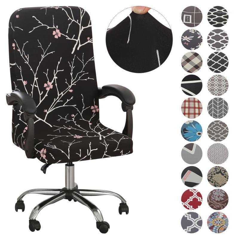 

Chair Cover Office Rotating Computer Elastic Leaves Anti-dirty Removable Case Covers For Meeting Room