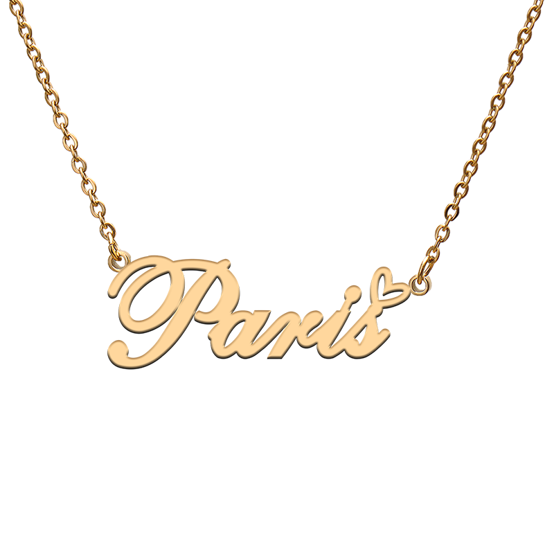 

Charms God With Love Heart Personalized Character Necklace Name Paris For Friend Jewelry Gift