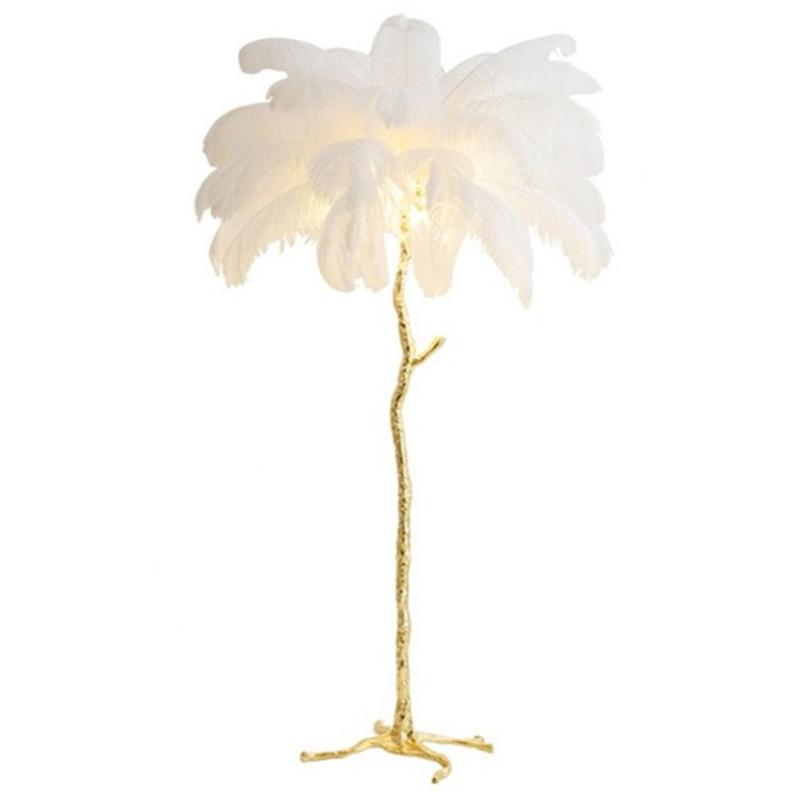 

Floor Lamps Nordic Feather Lamp 170cm High Girls Bedside Living Room Decorative Light Ostrich Stand White Pink