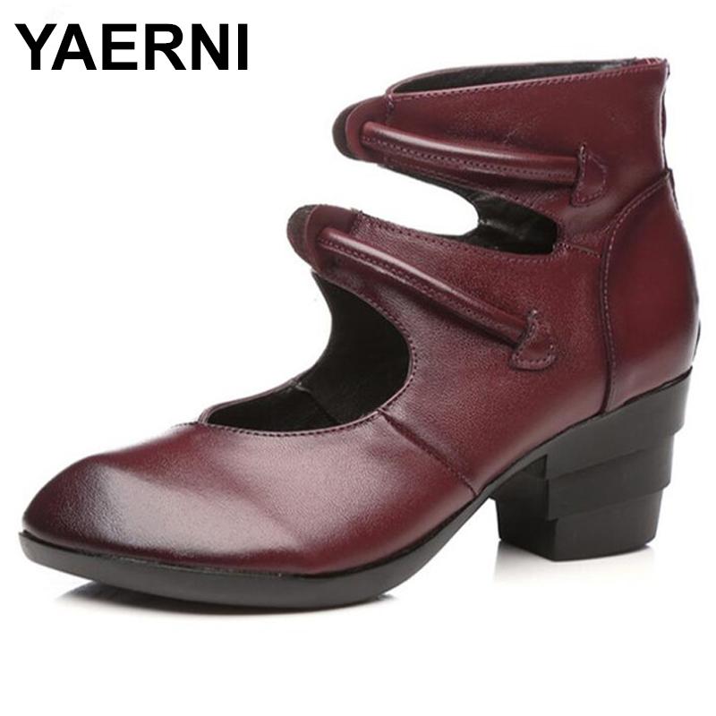 

Retro Handmade Genuine Leather Shoes High Heels Comfortable Pointed Fashion Wedding Non-slip Women E455 Dress, Black