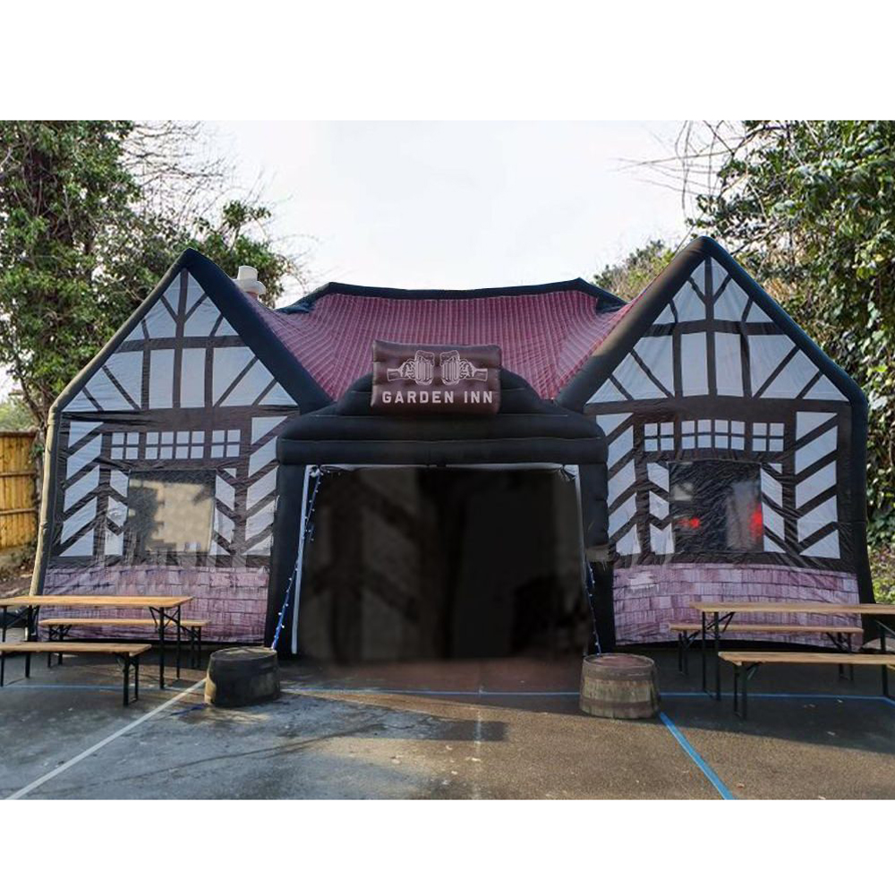 Bespoke 10x6m traditional english local inflatable bar pub with 2 entrances full printing irish pubs for party-image-710685931