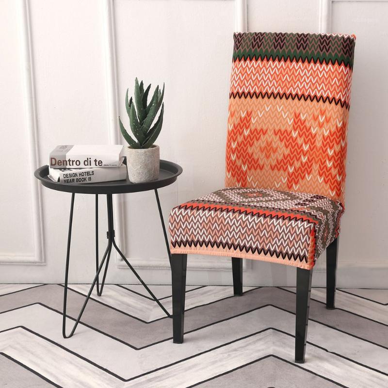 

Chair Covers Flower Printed Removable Cover Elastic Slipcover Kitchen Seat Case