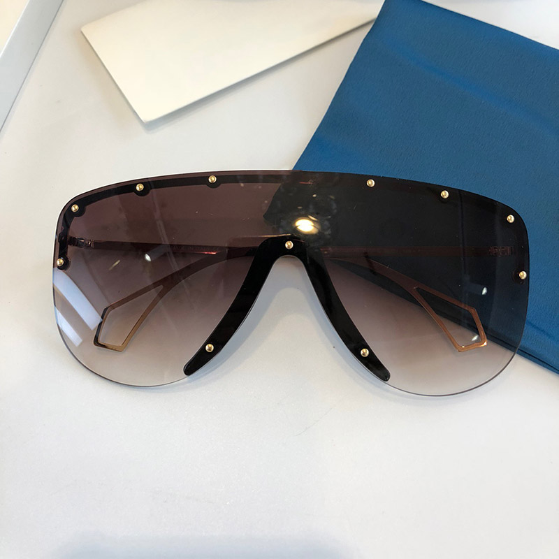 New fashion 0667S sunglasses connected lens big size half frame with small Rivets 0667 mask sunglasses popular outdoors top quality with box