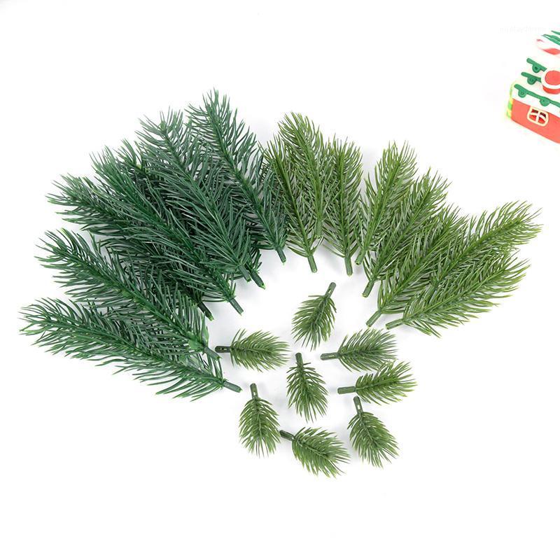 

Decorative Flowers & Wreaths 10/20Pcs Artificial Green Pine Needles Fake Plant Branch For Xmas Home Table Decor Year Party Garland Noel Wrea
