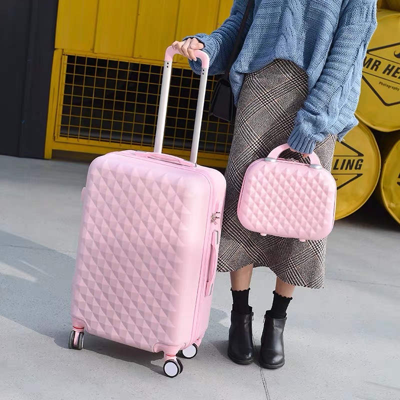 

2PCS/SET fashion Cosmetic bag 20/22/24/28 inch girl students trolley case Travel spinner Password luggage woman rolling suitcase