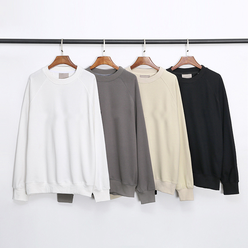 

Men Hoodies Sweatshirt Three-dimensional Letters Printed Plain Cotton Round Neck Long Sleeve Unisex Sportswear Sweater Jacket Tops Blouses W, Black