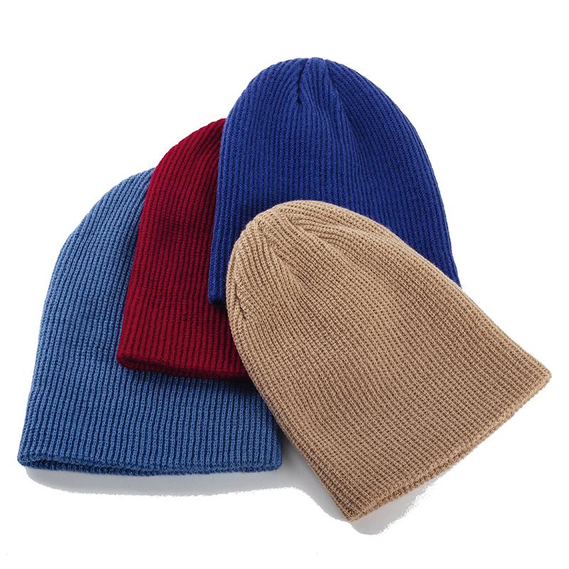 

Beanies Geebro Men Knitted Ribbing Soft Women Casual Elastic Solid Color Skullies Hats Fashion Adult Winter Warmer Caps Bonnet