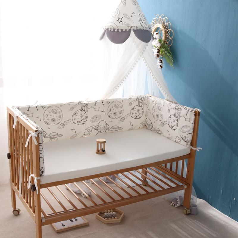 

Bedding Sets Baby Crib Bed Surrounded By Pure Cotton Removable And Washable Born Anti-Collision Fence One Piece Soft Cover Cloth