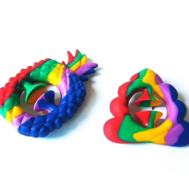 

Tiktok Fidget toys Nipper Silicone Grip snapper Fidget Toy Cartoon rainbow sucker Hand Grab Snap Game Sensory Autism Anxiety Reliever G4U3SSV
