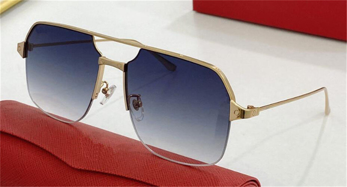

fashion design sunglasses 0230S simple square metal half-frame versatile style outdoor summer protection uv400 wholesale glasses