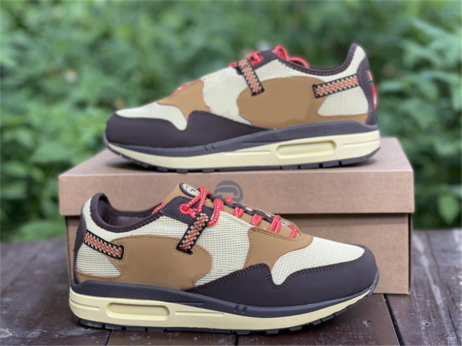 

Authentic Travis Scott x Max 1 Shoes 2021 Release Wheat Baroque Brown DO9392-200 DO9392-700 Sports Sneakers Outdoor With Original box 36-46