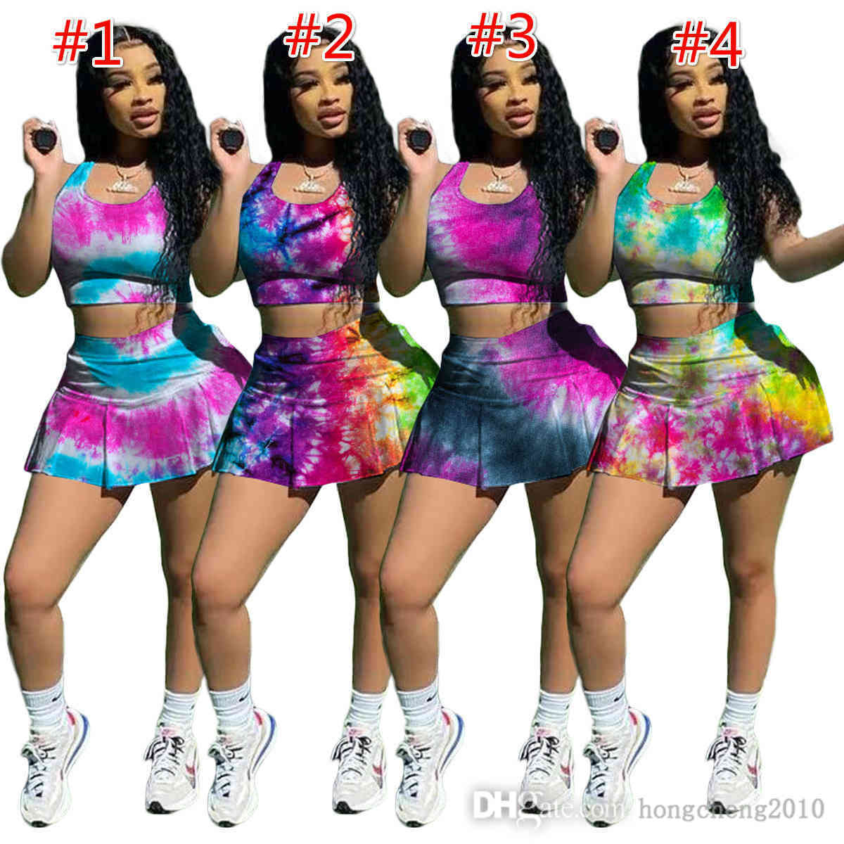

2021 Womens Sports Tracksuits Designer Summer Sexy Crop Top Shorts Yoga Outfits Slim Vest Skirt Two Pieces Set Jogging Suits Plus Sizes, A1-a4