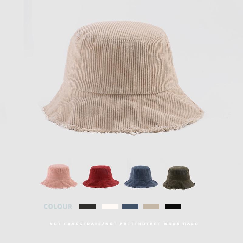 

Berets Winter Women Bucket Hat Fashion Men Corduroy Bonnet Warm Plush Fisherman Cap Fluffy Comfortable Casual Lady Gorros