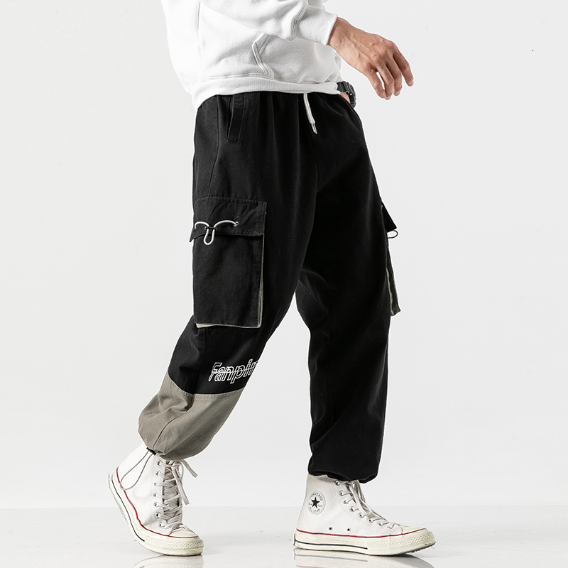 

Men's Pants 2021 Autumn Hip Hop Joggers Men/Women Harem Multi-pocket Sweatpants Streetwear Casual Mens Cargo Drop Q5GM, Grey