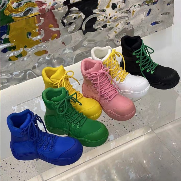 

2021 Top Luxury Wholesale Snow boot Leather luxur short boots Large Size New Style Autumn and Winter Martin Women Men Boots Shoes size 35 - 44, Blue