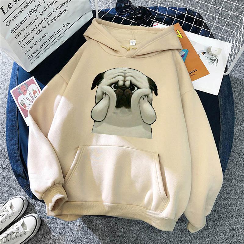 

Men' Hoodies & Sweatshirts Top Hip Hop Cute Dog Funny Cartoon Pattern Print Couple Sweatshirt Cotton Pullover Fashion Oversized Autumn Wint, Black