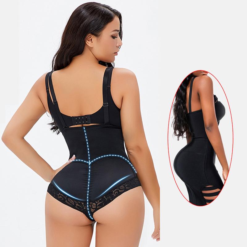 

Women' Shapers Women Bodysuit Slimming Waist Trainer Shapewear Body Shaper Seamless BuLifter Chest Enhancing Full Slip Strappy-Backed, Black