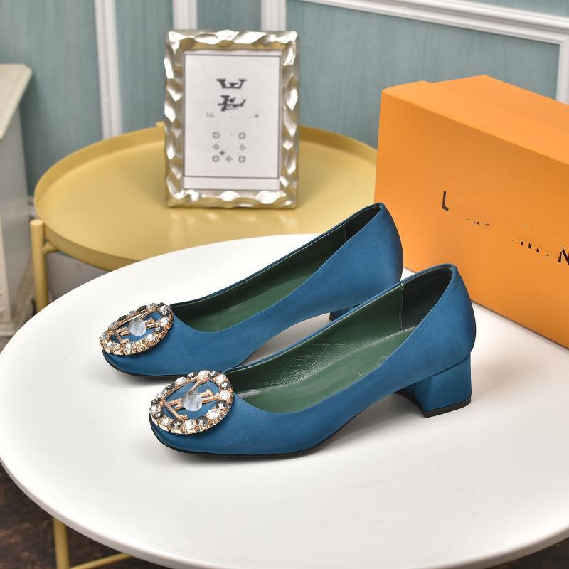 

2021 British Style New Luxury Women's Shoes Square toe Fashion Women Mid Heels Office Lady Casual Working Shoes Comfort Slip on Female, Black