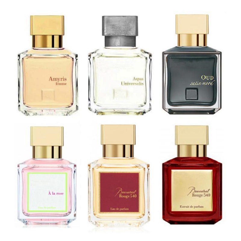 

70ml Women Men Perfume Fragrance Baccarat Rouge 540 Silk Mood Amyris Femme Aqua Universalis Perfume Eau De Parfum Spray Bottle Intense