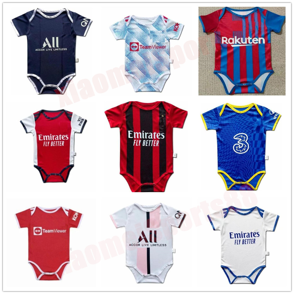 

cfc 2021 2022 Baby kit jerseys Paris soccer sets Messi RONALDO MBAPPE ac Milan kids suit boys child football shirts 21 22 Real Madrid Uniforms 6-18 month son size 9-12, As shown in illustration