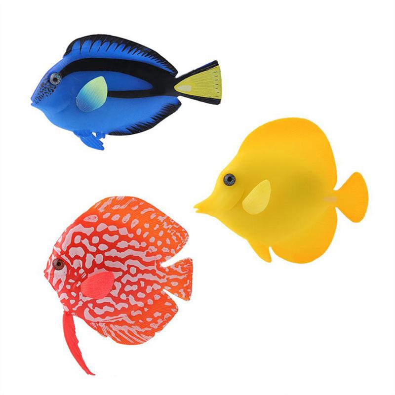 

Decorations Silicone Aquarium Artificial Luminous Fish Aquatic Landscape Glow In Dark Underwater Tank Decor Accessories