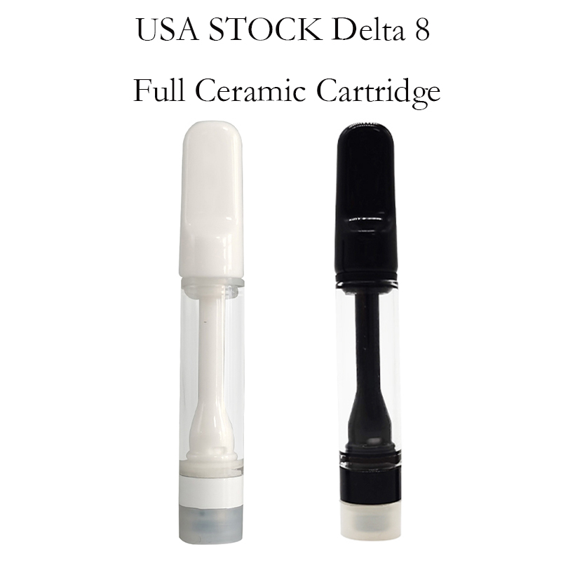 

Full Ceramic Vape Cart USA STOCK Cartridge Empty Delta 8 Oil Atomizer 510 Vaporizer Lead Free E Cigarette Glass Tank Vapes Carts 0.8ml 1ml W