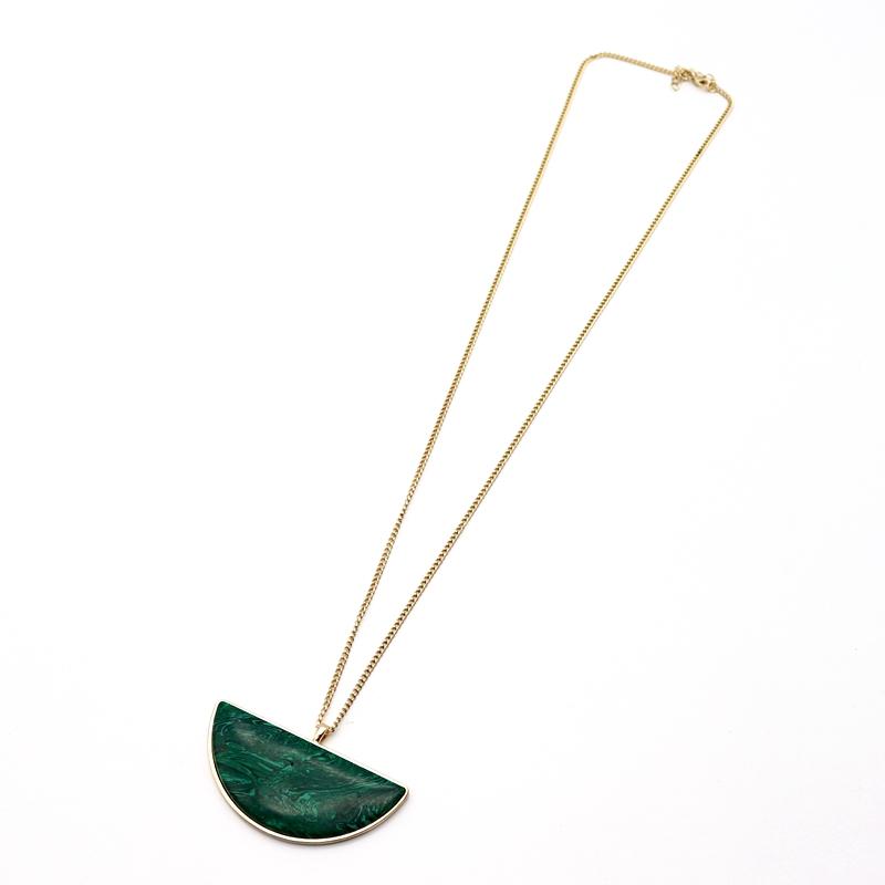 

Pendant Necklaces Half Moon Marble Green Necklace Pendants For Women