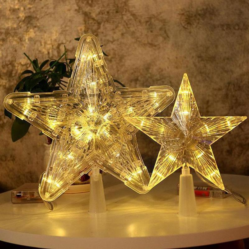 

Christmas Decorations Tree Top Star Led Light Decoration Xmas 2022 Year Party Decor Gifts Lamp Ornament Home U1k7