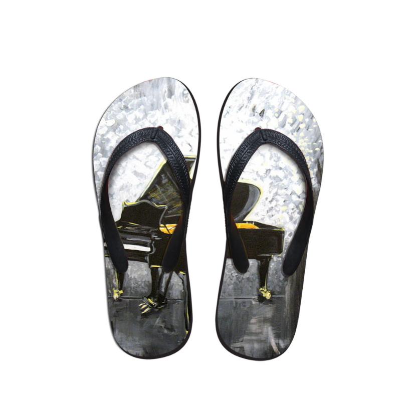 

Slippers Summer Beach Flip Flops Women Sandals Painting Art Printing Lady Flats Shoes Piano Music Artist Master Pieces, Lmlyh00032ab