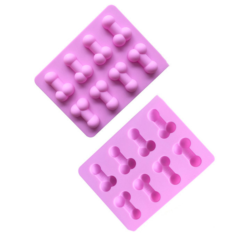 

Silicone Ice Mold Funny Candy Biscuit Ice Mold Tray Bachelor Party Jelly Chocolate Cake Mold Household 8 Holes Baking Tools Mould BH1874 ZX