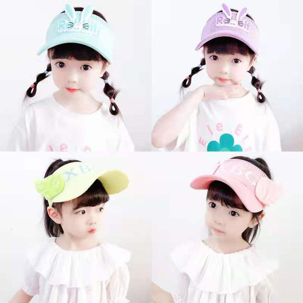 

Korean children's empty top hat fashion sunscreen Hat Women's summer outing baby sun ultraviolet sunshade, Yellow